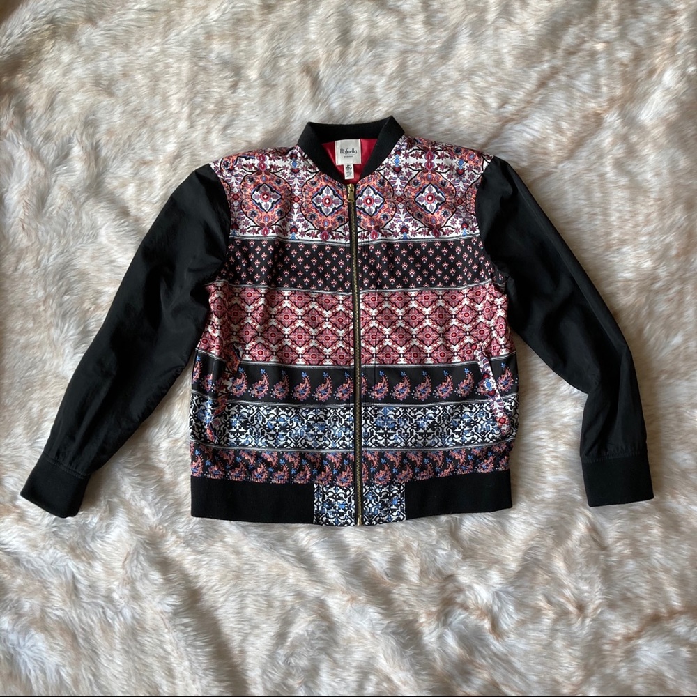 Rafaella Weekend Boho Print Zip Up Light Jacket